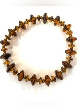 Amber Beaded Stretch Bracelet for Women
